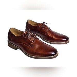 Joseph Abboud Thorton Plain Toe Derby Oxford Shoes Carmel Brown 414705 Men 11.5D